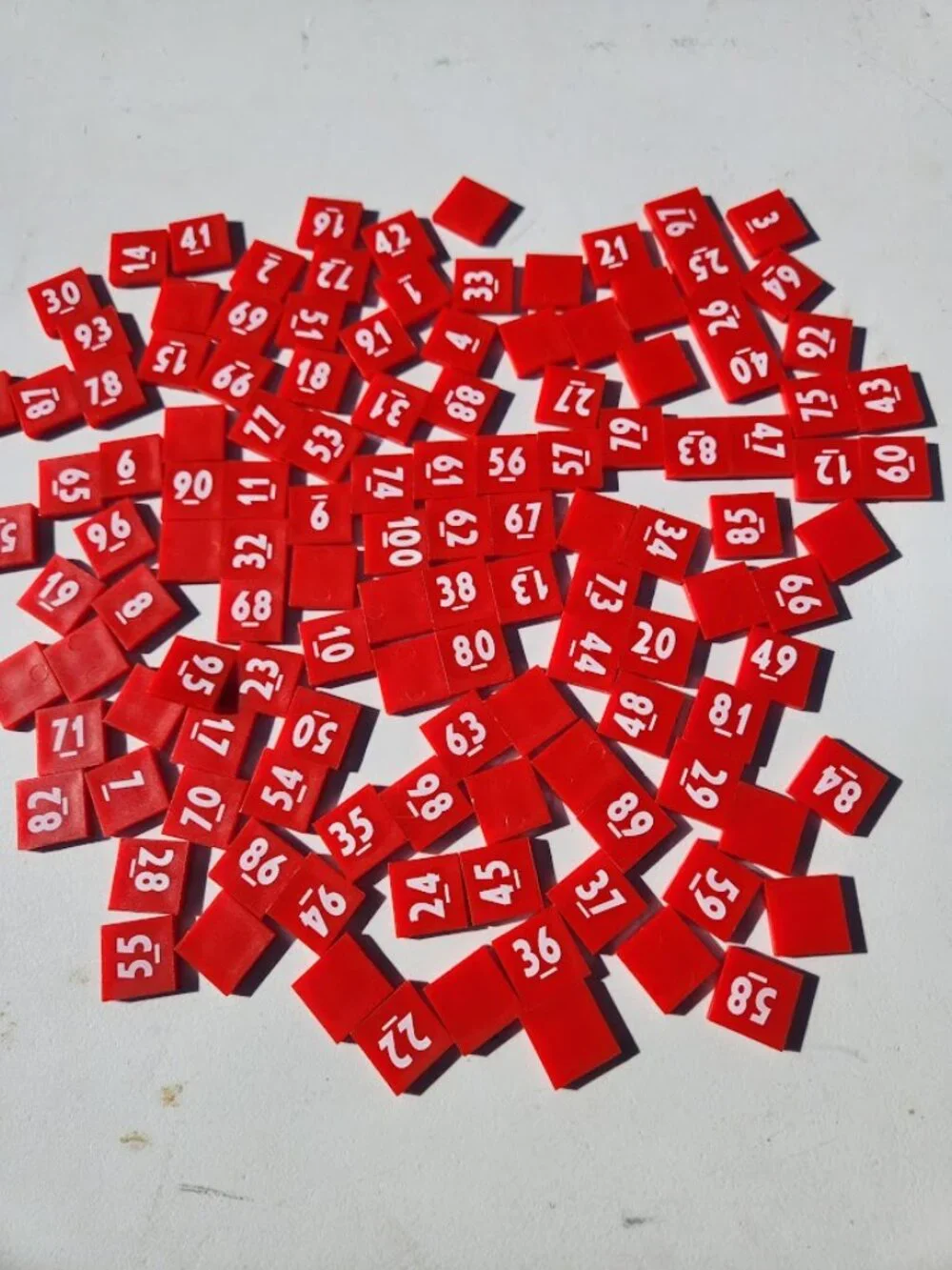 Lakeshore Learning Red Number Tiles Educational Math Toys Manipulatives School S